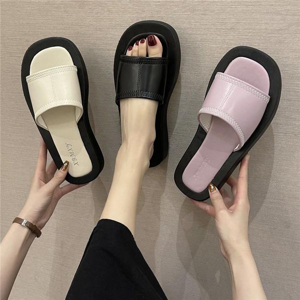 fashion shoes woman slippers summer 3cm heel platform for women black beige basic 35-40
fashion shoes woman slippers summer 3cm heel platform for women black beige basic 35-40