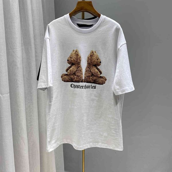 fashion t shirt 2021 teddy bear cartoon print letter loose casual street couple round neck short sleeve, White
fashion t shirt 2021 teddy bear cartoon print letter loose casual street couple round neck short sleeve, White