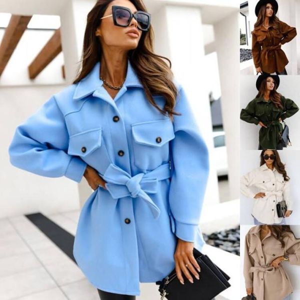 women's wool & blends 2021 autumn and winter fashion straps solid color mid-length woolen coat women, Black
women's wool & blends 2021 autumn and winter fashion straps solid color mid-length woolen coat women, Black