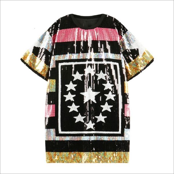 tee chic spring summer hip europe stars women stripes sequins t-shirt long ladies dress female street wear, White
tee chic spring summer hip europe stars women stripes sequins t-shirt long ladies dress female street wear, White