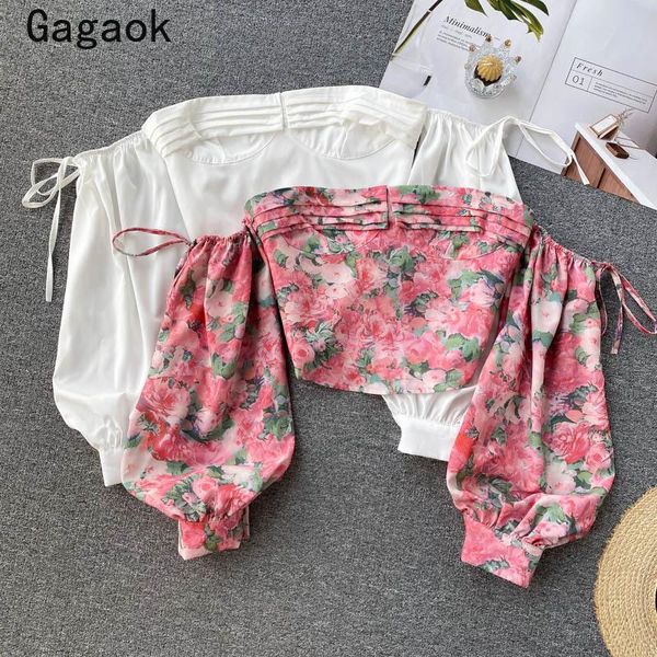 women's blouses & shirts gagaok blouse women streetwear 2021 summer puff sleeve slash neck print navel fashion korean chic wild, White
women's blouses & shirts gagaok blouse women streetwear 2021 summer puff sleeve slash neck print navel fashion korean chic wild, White
