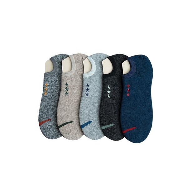 men's socks japan fashion breathable colored toe stripe embroidery with stars cotton low cut men, Black
men's socks japan fashion breathable colored toe stripe embroidery with stars cotton low cut men, Black