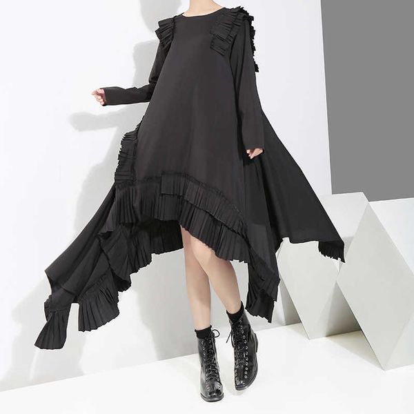women's dress long-sleeved fashion solid color casual ladies autumn europe wild women clothing 210615, Black;gray
women's dress long-sleeved fashion solid color casual ladies autumn europe wild women clothing 210615, Black;gray