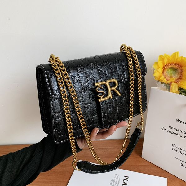 design s bag new fashion texture single shoulder korean version versatile chain messenger women's small square bag