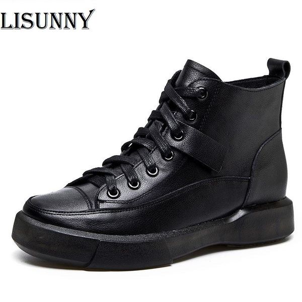 boots women shoes 2021 genuine leather autumn winter boot woman vintage ankle for lace up flat heels zipper botas mujer, Black
boots women shoes 2021 genuine leather autumn winter boot woman vintage ankle for lace up flat heels zipper botas mujer, Black