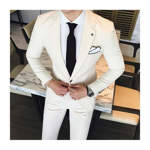 men's suits & blazers designs beige/ivory groom wedding men suit slim fit 2 piece tuxedo prom mens smoking custom blazer terno masculin, White;black
men's suits & blazers designs beige/ivory groom wedding men suit slim fit 2 piece tuxedo prom mens smoking custom blazer terno masculin, White;black