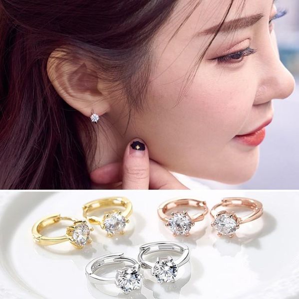 hoop & huggie classic zircon earrings for women girls luxury diamond elegant style wedding engagement party fashion jewelry, Golden;silver
hoop & huggie classic zircon earrings for women girls luxury diamond elegant style wedding engagement party fashion jewelry, Golden;silver