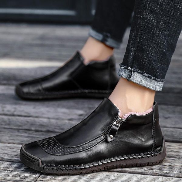 boots winter men with fur snow lace up waterproof footwear male casual shoes outdoor ankle big size 48, Black
boots winter men with fur snow lace up waterproof footwear male casual shoes outdoor ankle big size 48, Black