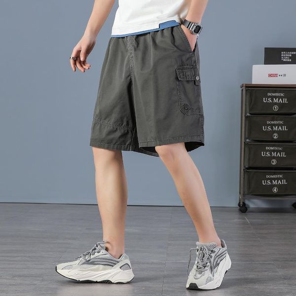 men's shorts perfect short loose-fit cargo work pant with 4 pockets cotton straight elastic bands plus-size casual twill for men, White;black
men's shorts perfect short loose-fit cargo work pant with 4 pockets cotton straight elastic bands plus-size casual twill for men, White;black