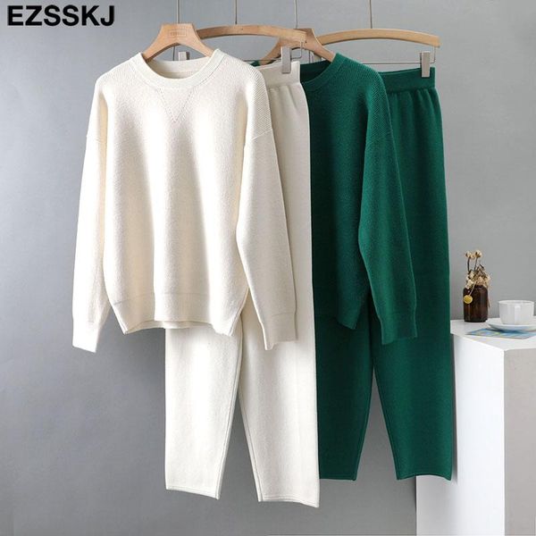 women's two piece pants ezsskj 2 pieces sweater set women tracksuit o-neck + loose trousers chic pullover sweater+ knitted carrot, White
women's two piece pants ezsskj 2 pieces sweater set women tracksuit o-neck + loose trousers chic pullover sweater+ knitted carrot, White
