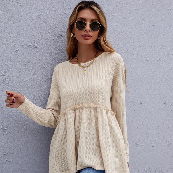 women's blouses & shirts ladies vintage solid spring autumn blouse shirt women o neck ruffles casual long sleeve loose female blusas, White
women's blouses & shirts ladies vintage solid spring autumn blouse shirt women o neck ruffles casual long sleeve loose female blusas, White