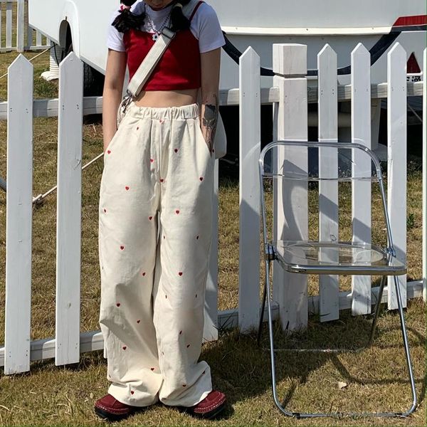 women's pants & capris hed love embroidered wide leg retro loose straight all-match casual, Black;white
women's pants & capris hed love embroidered wide leg retro loose straight all-match casual, Black;white