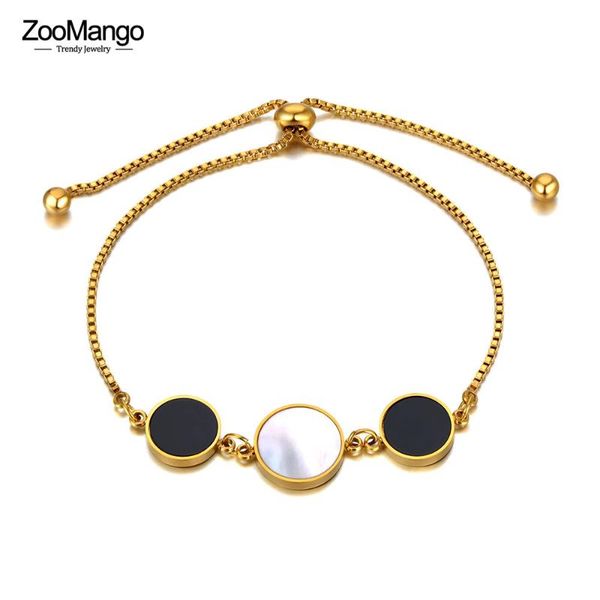 link, chain zoomango 18k gold stainless steel shell acrylic wafer charm bracelets for girls fashion bohemia adjustable jewelry zb21013, Black
link, chain zoomango 18k gold stainless steel shell acrylic wafer charm bracelets for girls fashion bohemia adjustable jewelry zb21013, Black