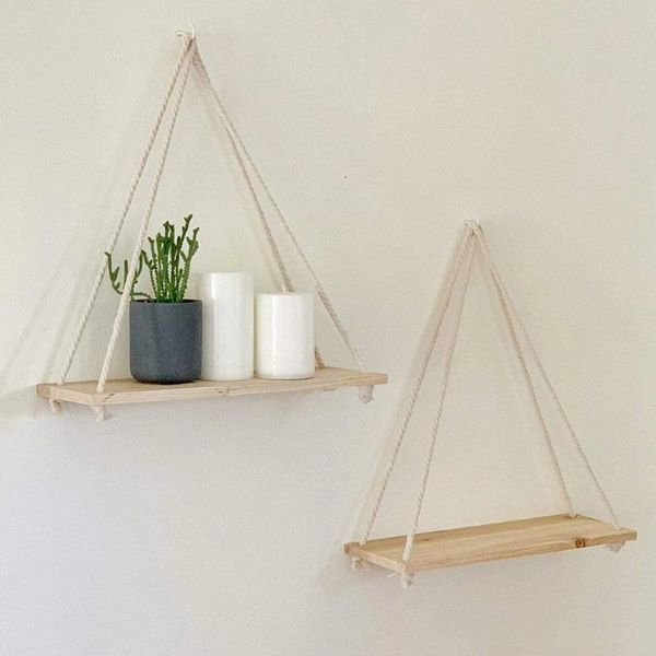 hooks & rails wooden rope swing wall hanging plant flower pot tray mounted floating shelves moredn home decoration
hooks & rails wooden rope swing wall hanging plant flower pot tray mounted floating shelves moredn home decoration