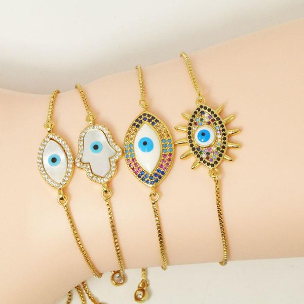 trend evil eyes bracelet for women girls hand of fatima oil dripping devil's eye female charms jewelry gifts charm bracelets, Golden;silver
trend evil eyes bracelet for women girls hand of fatima oil dripping devil's eye female charms jewelry gifts charm bracelets, Golden;silver