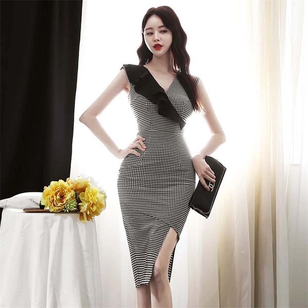 black tight dress korean ladies summer sleeveless lace v neck nightclub party bdoycon dresses for women 210530, Black;gray
black tight dress korean ladies summer sleeveless lace v neck nightclub party bdoycon dresses for women 210530, Black;gray