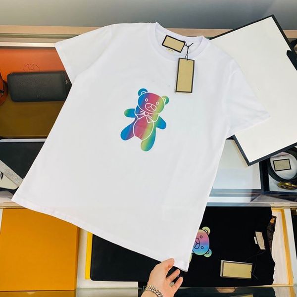 summer fashion womens t-shirt printed colorful bear crew neck with loose short sleeves casual girl street style, White
summer fashion womens t-shirt printed colorful bear crew neck with loose short sleeves casual girl street style, White