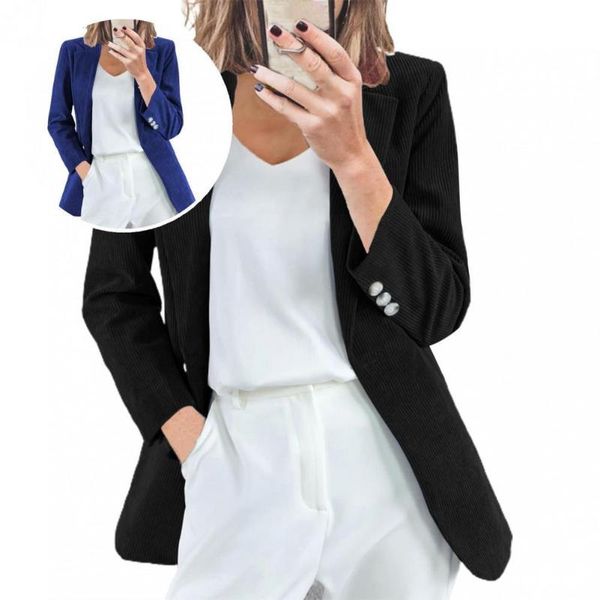 women's suits & blazers jacket buttons decoration streetwear turndown collar temperament lapel blazer for travel, White;black
women's suits & blazers jacket buttons decoration streetwear turndown collar temperament lapel blazer for travel, White;black