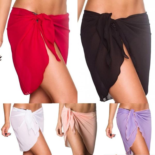 women's swimwear women beach bikini cover up solid color pareo chiffon wrap skirt sarong scarf beachwear bathing suit swimsuits, White;black
women's swimwear women beach bikini cover up solid color pareo chiffon wrap skirt sarong scarf beachwear bathing suit swimsuits, White;black