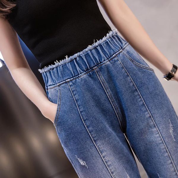 women's jeans women elastic waist harem blue denim pants spring summer female large size
women's jeans women elastic waist harem blue denim pants spring summer female large size
