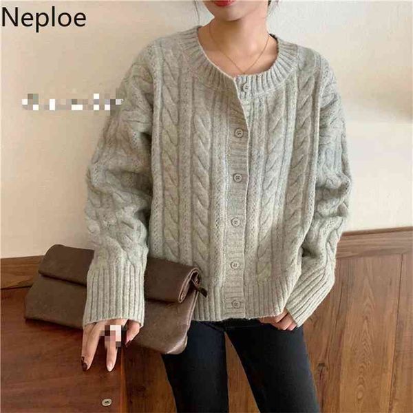 autumn women's sweater cardigan jacket casual loose solid color single-breasted round neck women 1f381 210422, White;black
autumn women's sweater cardigan jacket casual loose solid color single-breasted round neck women 1f381 210422, White;black