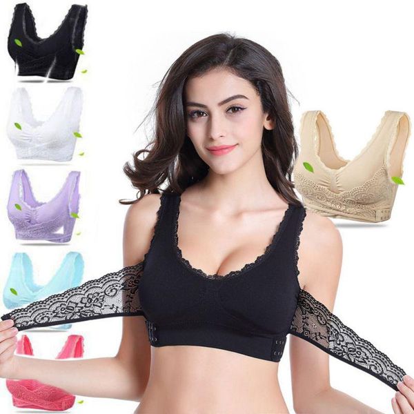 bras plus size bra 3xl4xl seamless for women underwear bh push up lace solid color cross side buckle wireless vest top, Red;black
bras plus size bra 3xl4xl seamless for women underwear bh push up lace solid color cross side buckle wireless vest top, Red;black