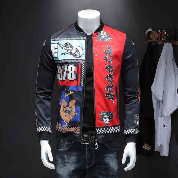 ackets 2021 fashion new luxury printed bomber men's casual slim long sleeve windbreaker jacket, Black;brown
ackets 2021 fashion new luxury printed bomber men's casual slim long sleeve windbreaker jacket, Black;brown