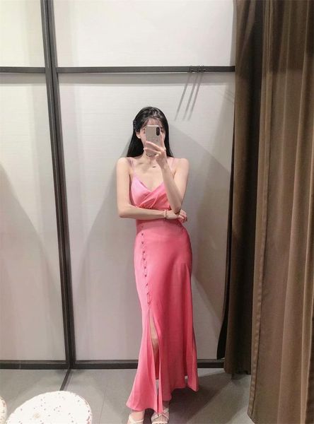 casual dresses silk sling dress split strapless long sleeveless slim high waist and ankle length pink home v neck solid color tight, Black;gray
casual dresses silk sling dress split strapless long sleeveless slim high waist and ankle length pink home v neck solid color tight, Black;gray
