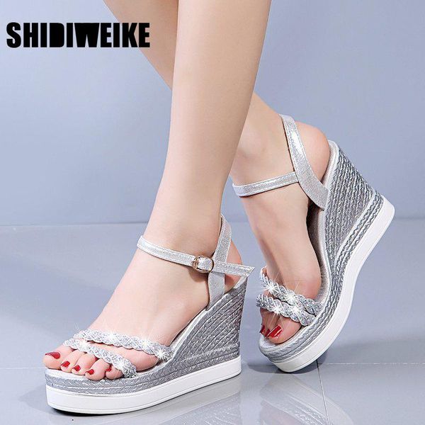 wedges crystal sandals woman fashion summer women's ankle buckle strap shoes for female footwear peep toe vc446 dress, Black
wedges crystal sandals woman fashion summer women's ankle buckle strap shoes for female footwear peep toe vc446 dress, Black