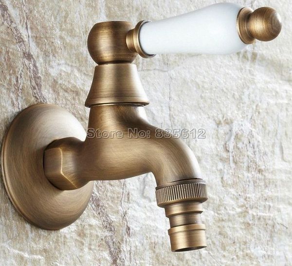 bathroom sink faucets ceramic handle mop pool faucet / laundry cold water tap and washing machine /garden taps antique brass finish 
bathroom sink faucets ceramic handle mop pool faucet / laundry cold water tap and washing machine /garden taps antique brass finish