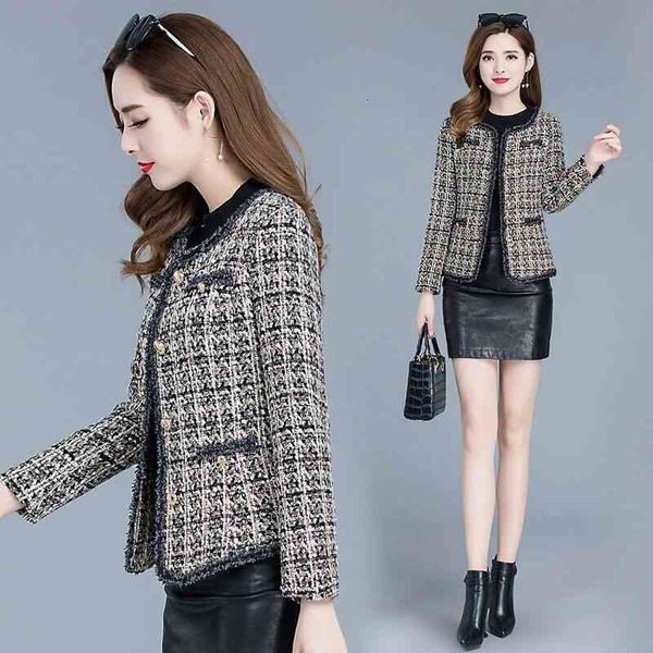 women's jackets office ladies business elegant women spring autumn long sleeve tweed plaid fashion vintage short outwear u9ai, Black;brown
women's jackets office ladies business elegant women spring autumn long sleeve tweed plaid fashion vintage short outwear u9ai, Black;brown