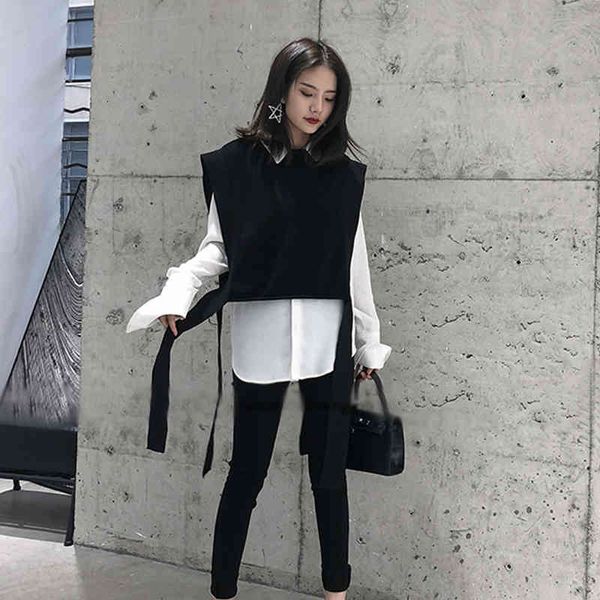 short sleeveless paragraph soft cashmere sweater vest women's clothing sleeve around the neck, White;black
short sleeveless paragraph soft cashmere sweater vest women's clothing sleeve around the neck, White;black