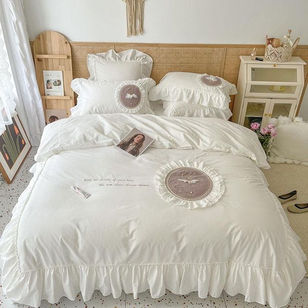bedding sets super soft washed cotton princess ballet girl embroidery set chiffon ruffle double duvet cover bed linen pillowcases
bedding sets super soft washed cotton princess ballet girl embroidery set chiffon ruffle double duvet cover bed linen pillowcases