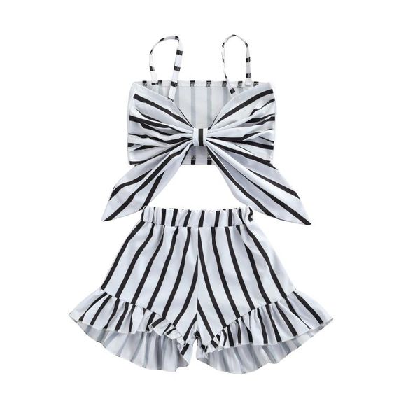 girls casual two-piece clothes set, white stripe printed pattern sleeveless and shorts clothing sets
girls casual two-piece clothes set, white stripe printed pattern sleeveless and shorts clothing sets