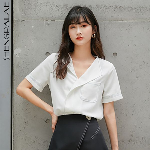 temperament short sleeve shirt women's summer loose lapel open line pocket female tide 5c774 210427, White
temperament short sleeve shirt women's summer loose lapel open line pocket female tide 5c774 210427, White