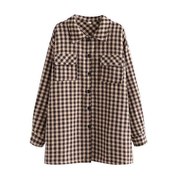 oversize women lapel jacket 2021 spring-autumn fashion ladies casual korean loose female microdermabrasion plaid women's jackets, Black;brown
oversize women lapel jacket 2021 spring-autumn fashion ladies casual korean loose female microdermabrasion plaid women's jackets, Black;brown