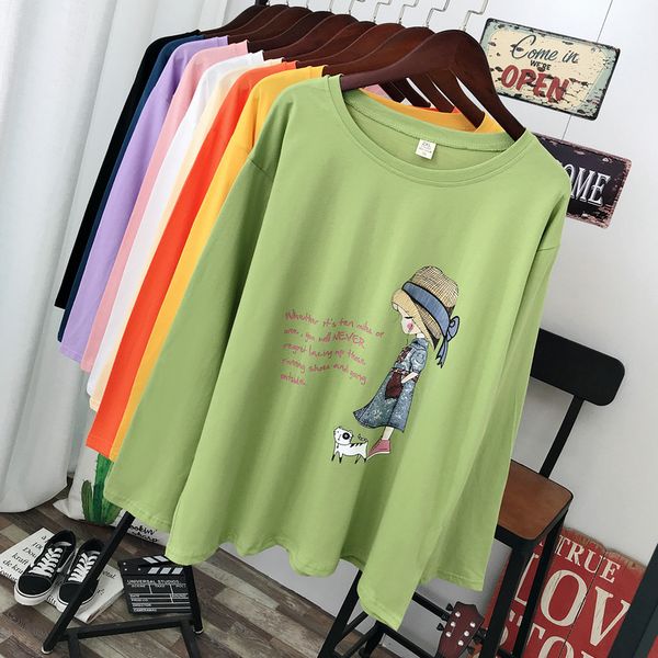 donamol plus size women clothes spring and autumn fashion casual long sleeve t-shirt loose 100% cotton pattern print & tees, White
donamol plus size women clothes spring and autumn fashion casual long sleeve t-shirt loose 100% cotton pattern print & tees, White