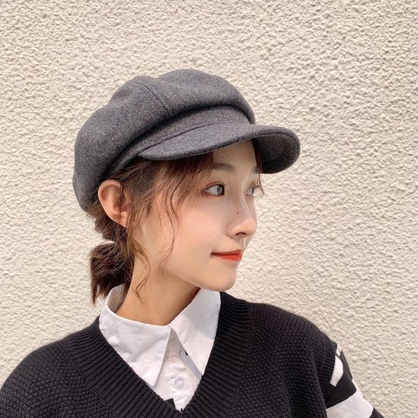 stingy brim hats women pure color french artist wild british cotton beret design octagonal fashion retro painter ladies hat gorros, Blue;gray
stingy brim hats women pure color french artist wild british cotton beret design octagonal fashion retro painter ladies hat gorros, Blue;gray