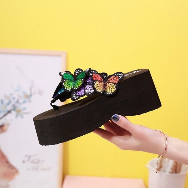 slippers women's fashion butterfly decorate anti-slip wedge slides indoor outdoor thong platform flip-flops 2021 summer, Black
slippers women's fashion butterfly decorate anti-slip wedge slides indoor outdoor thong platform flip-flops 2021 summer, Black