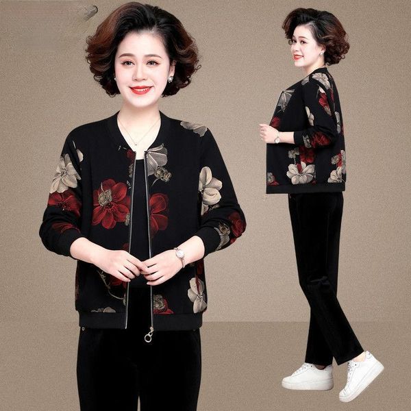 women's two piece pants women 2021 spring autumn fashion two-piece suits female o-neck printed coats ladies high waist straight sets m2, White
women's two piece pants women 2021 spring autumn fashion two-piece suits female o-neck printed coats ladies high waist straight sets m2, White