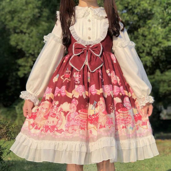 women's t-shirt sweet lolita kawaii printed dress women summer sleeveless japanese fashion soft girls jsk cute casual party pink s, White
women's t-shirt sweet lolita kawaii printed dress women summer sleeveless japanese fashion soft girls jsk cute casual party pink s, White