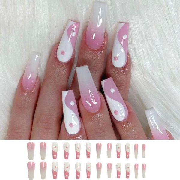 false nails 24pcs/box ballerina detachable full cover manicure tool nail tips wearable fake taiji long coffin, Red;gold
false nails 24pcs/box ballerina detachable full cover manicure tool nail tips wearable fake taiji long coffin, Red;gold
