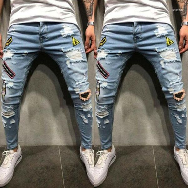 men's pants stylish stretchy ripped skinny jeans destroyed frayed slim fit denim pants1, Black
men's pants stylish stretchy ripped skinny jeans destroyed frayed slim fit denim pants1, Black