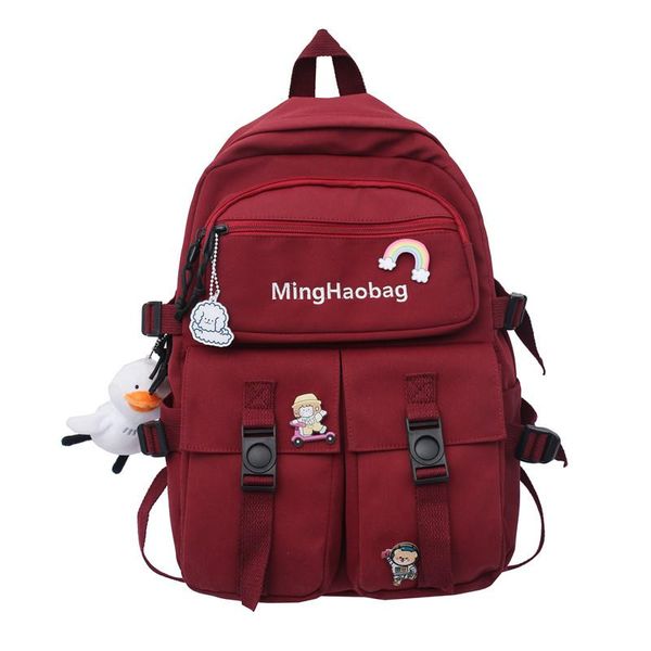 cool trendy cute school backpack bag buckle casual female women 2021 pendant nylon fashion girls teenage multi pocket book bags
cool trendy cute school backpack bag buckle casual female women 2021 pendant nylon fashion girls teenage multi pocket book bags