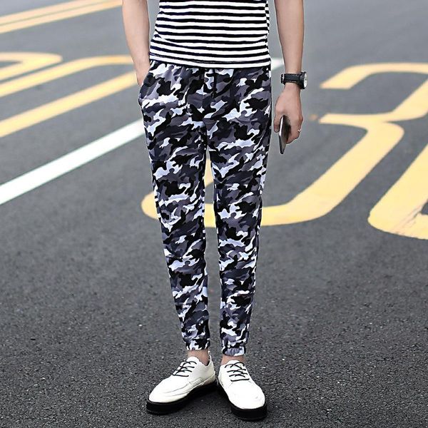 men's pants summer thin section teenager slim fit camouflage men skinny casual harem trousers, Black
men's pants summer thin section teenager slim fit camouflage men skinny casual harem trousers, Black