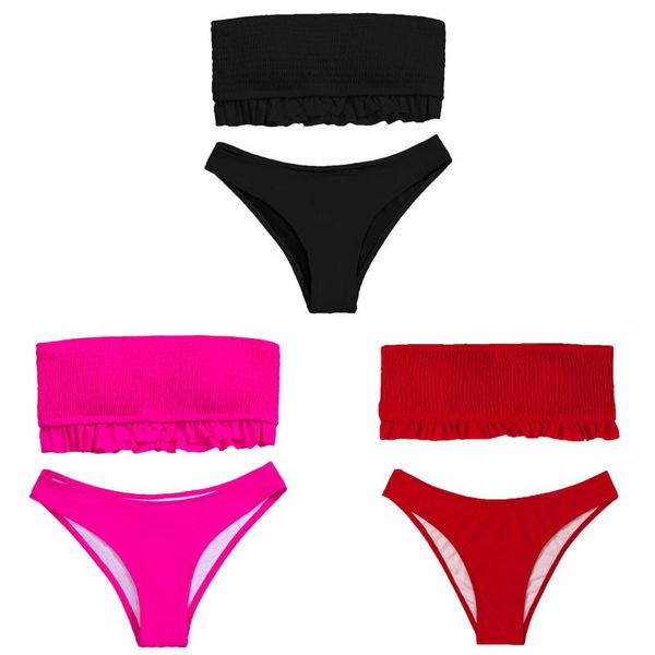 women swimsuit, ruffle bikini patchwork flouncing off-shoulder sleeveless push up low waist briefs no shoulder strap two-piece suits
women swimsuit, ruffle bikini patchwork flouncing off-shoulder sleeveless push up low waist briefs no shoulder strap two-piece suits