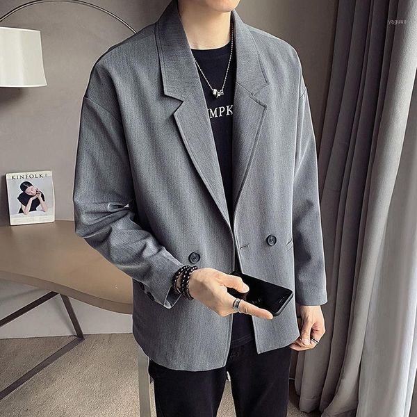 men's jacket 2021 autumn slim solid color versatile fashion long sleeve casual personality youth wear jackets, Black;brown
men's jacket 2021 autumn slim solid color versatile fashion long sleeve casual personality youth wear jackets, Black;brown