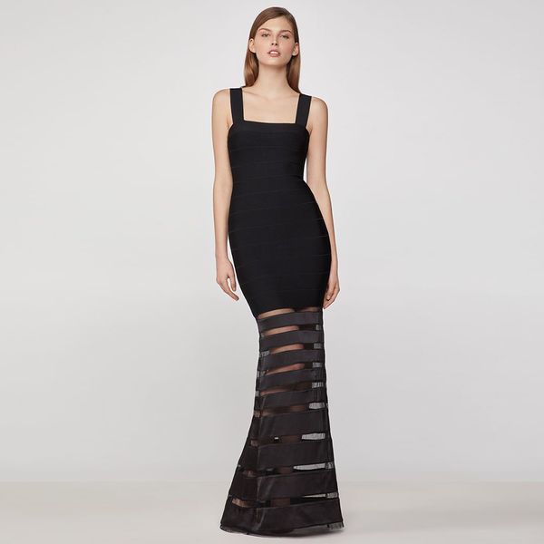 summer women black spaghetti strap rayon bandage club dress lace hollow out celebrity evening maxi dresses 210423, Black;gray
summer women black spaghetti strap rayon bandage club dress lace hollow out celebrity evening maxi dresses 210423, Black;gray
