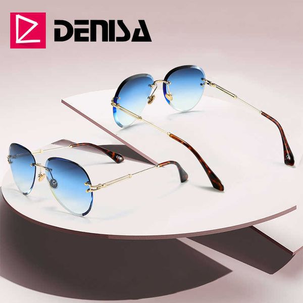 sun glasses denisa fashion blue rimless sunglasses women 2021 uv400 luxury aviation ladies shades zonnebril dames g18475, White;black
sun glasses denisa fashion blue rimless sunglasses women 2021 uv400 luxury aviation ladies shades zonnebril dames g18475, White;black