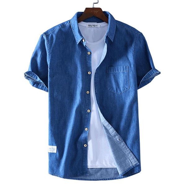 shan bao 100% cotton men's summer fashion slim short-sleeved shirt classic brand clothing youth daily casual denim shirt blue, White;black
shan bao 100% cotton men's summer fashion slim short-sleeved shirt classic brand clothing youth daily casual denim shirt blue, White;black